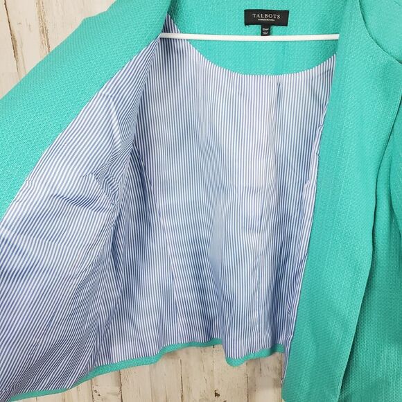 Talbots Blazer Jacket Aqua Blue Size 16 wp - Picture 5 of 9
